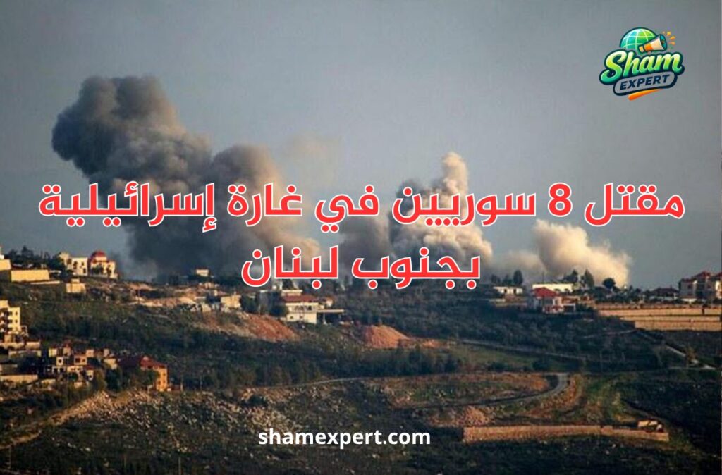 مقتل 8 سوريين في غارة إسرائيلية بجنوب لبنان