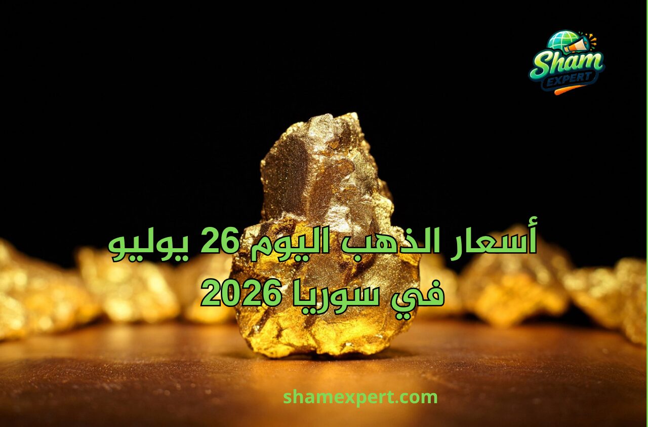 أسعار الذهب اليوم 26 يوليو 2026 في سوريا