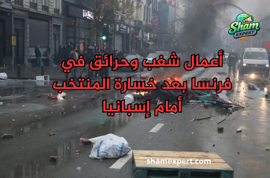 أعمال شغب وحرائق في فرنسا بعد خسارة المنتخب أمام إسبانيا
