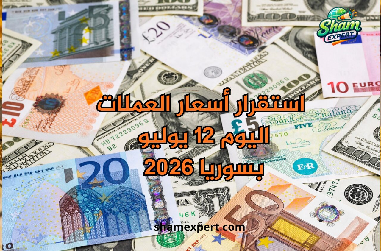 استقرار أسعار العملات اليوم 12 يوليو 2026 بسوريا